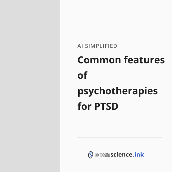 Common features of psychotherapies for PTSD | studies, simplified