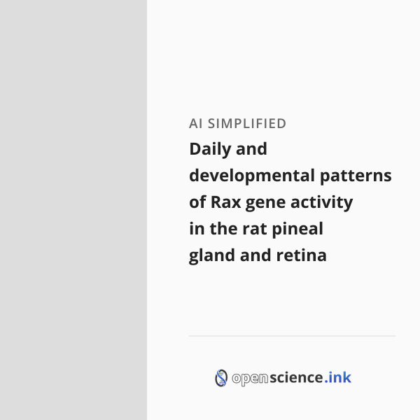Daily and developmental patterns of Rax gene activity in the rat pineal ...