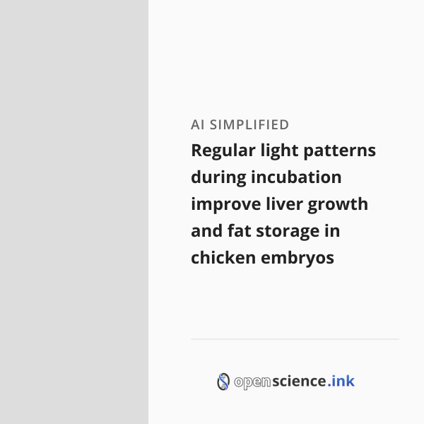 Embryo Regular Regular light patterns during incubation improve liver growth and fat ...