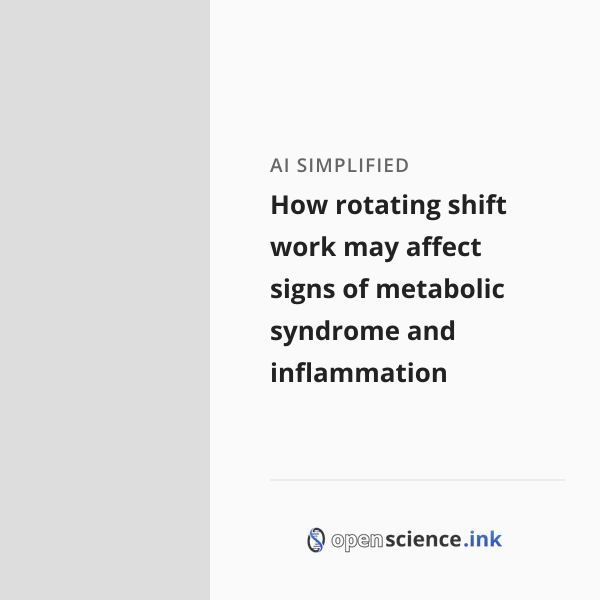 How rotating shift work may affect signs of metabolic syndrome and ...