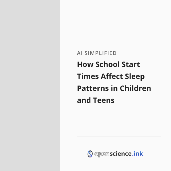 How School Start Times Affect Sleep Patterns in Children and Teens ...