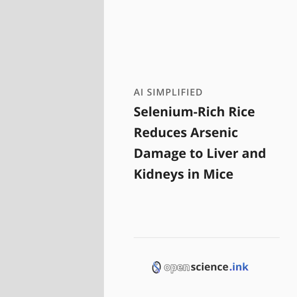 Selenium Rich Rice Selenium-Rich Rice Reduces Arsenic Damage to Liver and Kidneys in Mice ...