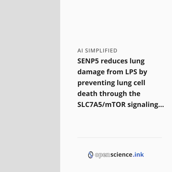 5lps SENP5 reduces lung damage from LPS by preventing lung cell death ...