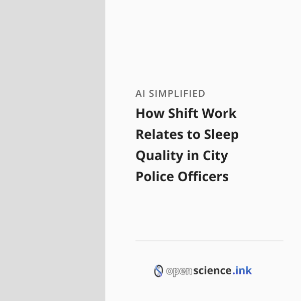 Police Shift Examples How Shift Work Relates to Sleep Quality in City Police Officers ...