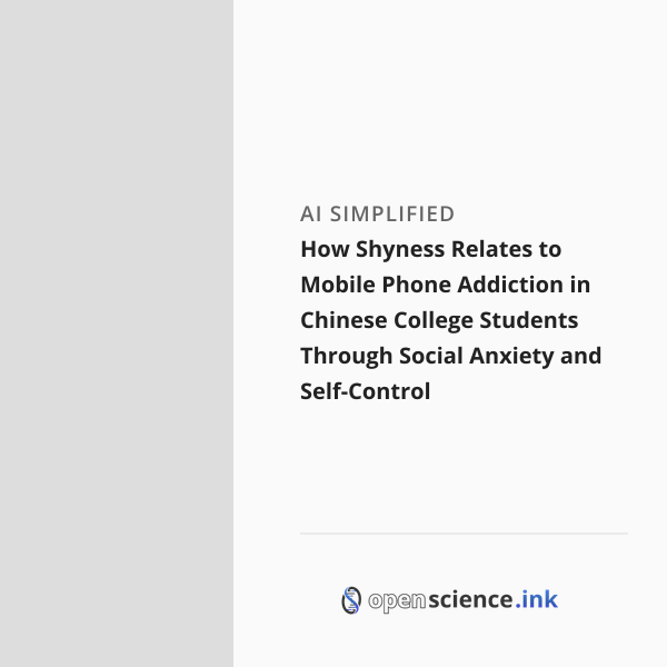 How Shyness Relates to Mobile Phone Addiction in Chinese College ...