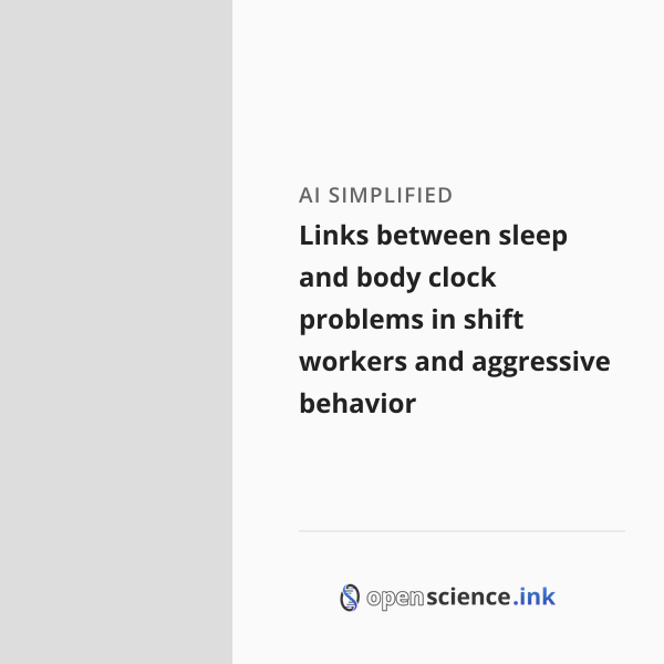 Links between sleep and body clock problems in shift workers and ...