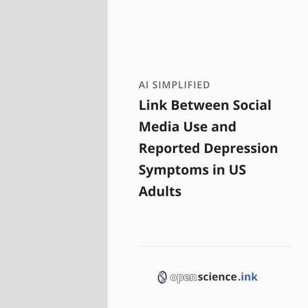 Link Between Social Media Use and Reported Depression Symptoms in US ...