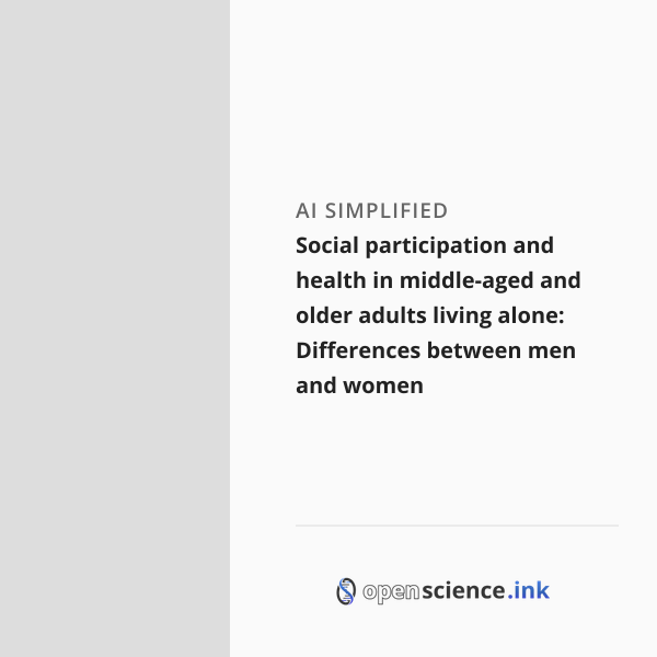 Social participation and health in middle-aged and older adults living ...