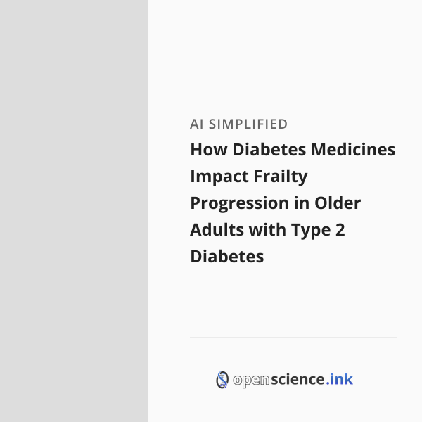 How Diabetes Medicines Impact Frailty Progression in Older Adults with ...