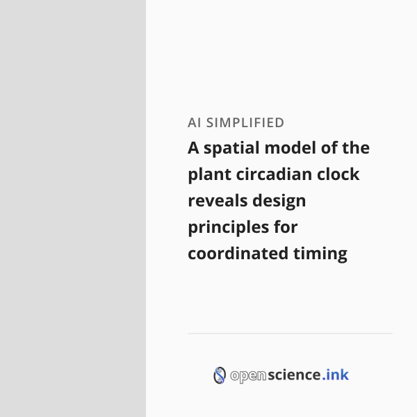 A spatial model of the plant circadian clock reveals design principles ...