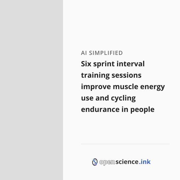 Six sprint interval training sessions improve muscle energy use and ...