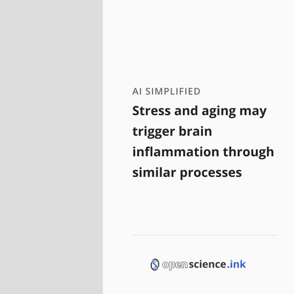 Stress and aging may trigger brain inflammation through similar ...