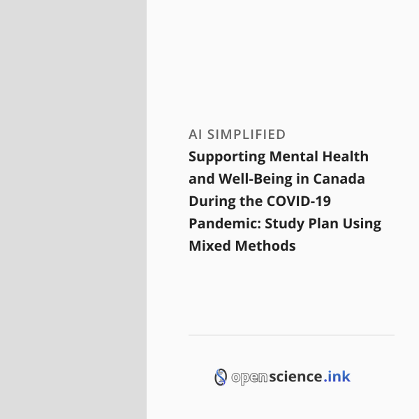 Supporting Mental Health and Well-Being in Canada During the COVID-19 ...