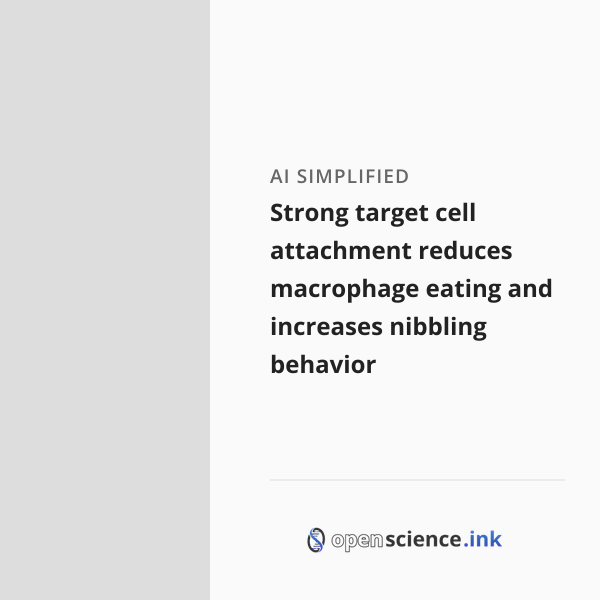 Strong Target Strong target cell attachment reduces macrophage eating and increases ...
