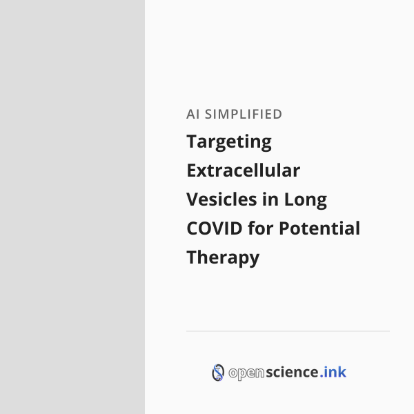 Targeting Extracellular Vesicles in Long COVID for Potential Therapy ...