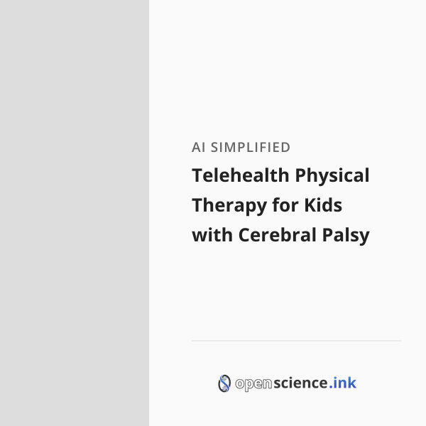 Telehealth Physical Therapy for Kids with Cerebral Palsy | studies ...