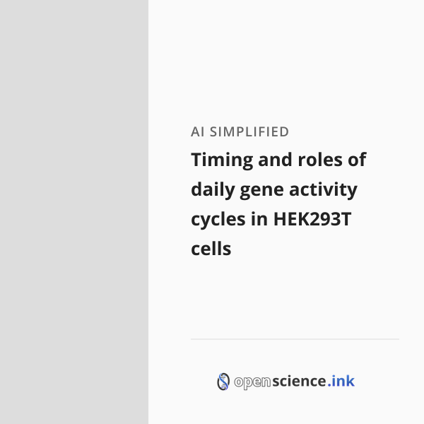 Timing and roles of daily gene activity cycles in HEK293T cells ...