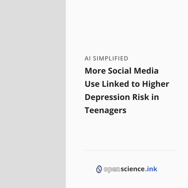More Social Media Use Linked to Higher Depression Risk in Teenagers ...