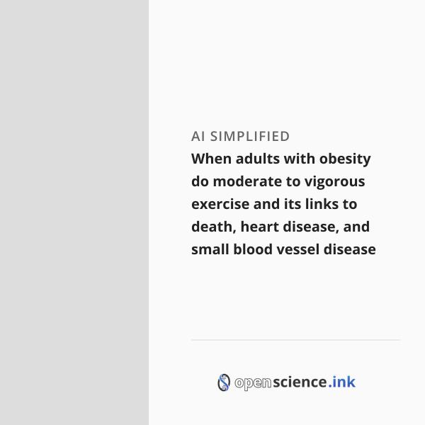 When adults with obesity do moderate to vigorous exercise and its links ...