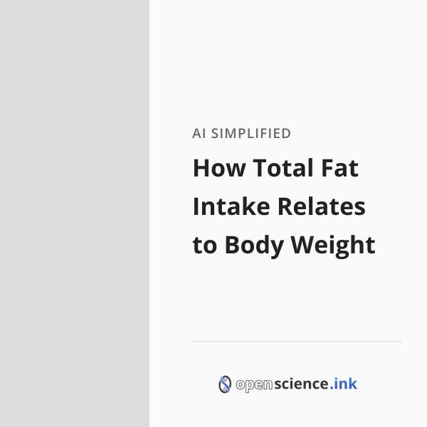 Fat And Intake Project Model How Total Fat Intake Relates to Body Weight | studies, simplified