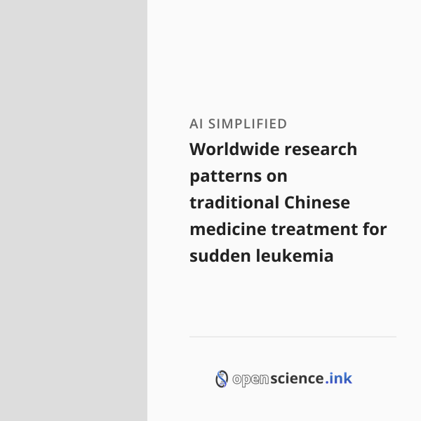 Worldwide research patterns on traditional Chinese medicine treatment ...