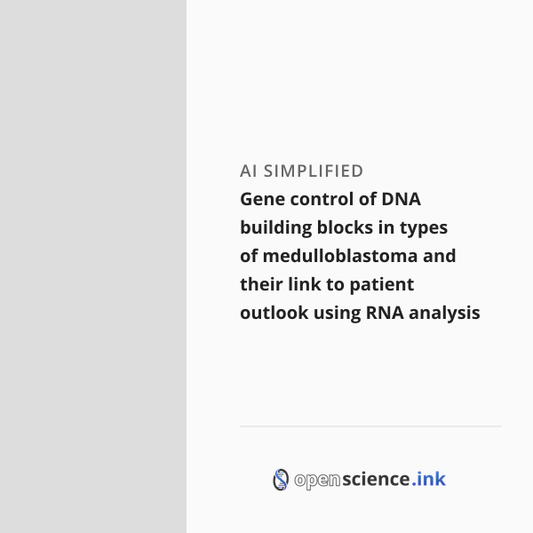 Gene control of DNA building blocks in types of medulloblastoma and ...
