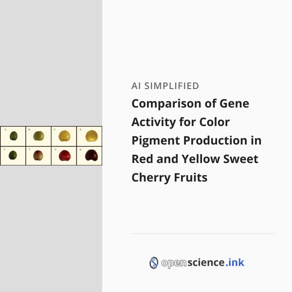 Rubescent Red Comparison of Gene Activity for Color Pigment Production in Red and ...