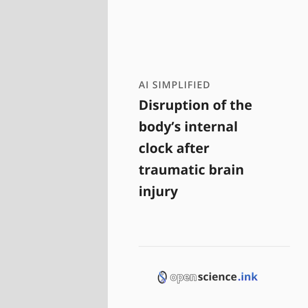 Clock Injury Disruption of the body’s internal clock after traumatic brain injury ...
