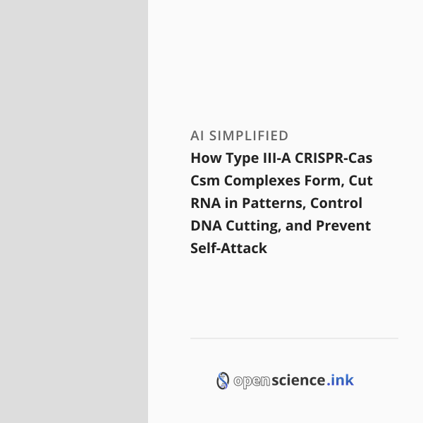 How Type III-A CRISPR-Cas Csm Complexes Form, Cut RNA in Patterns ...