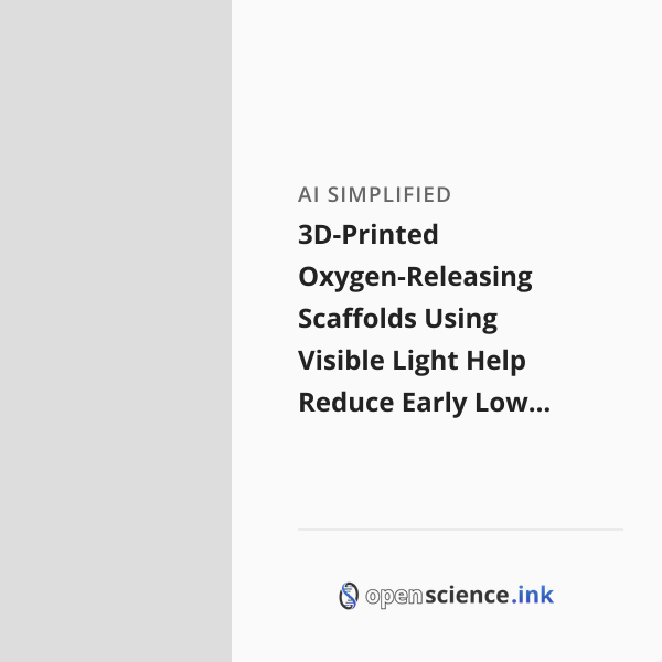 Bone O2 3D-Printed Oxygen-Releasing Scaffolds Using Visible Light Help Reduce ...