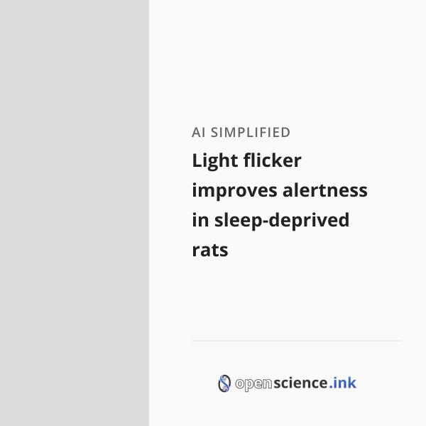 Light flicker improves alertness in sleep-deprived rats | studies ...