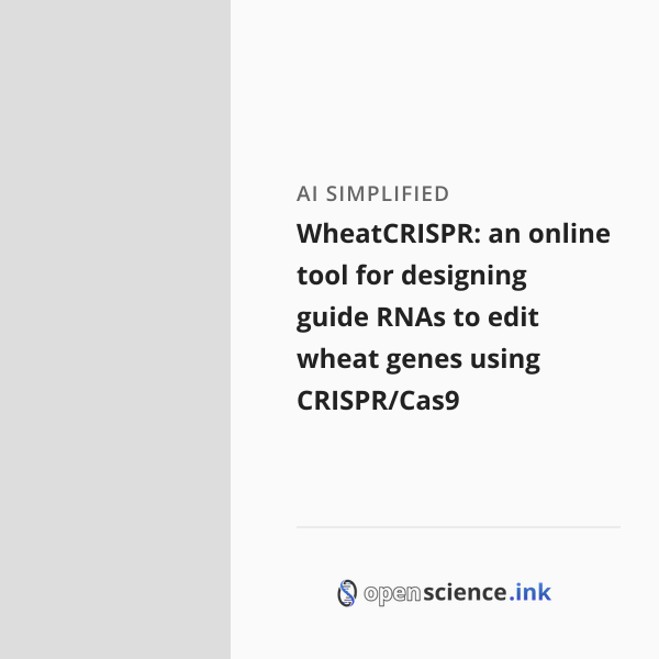 WheatCRISPR: an online tool for designing guide RNAs to edit wheat ...
